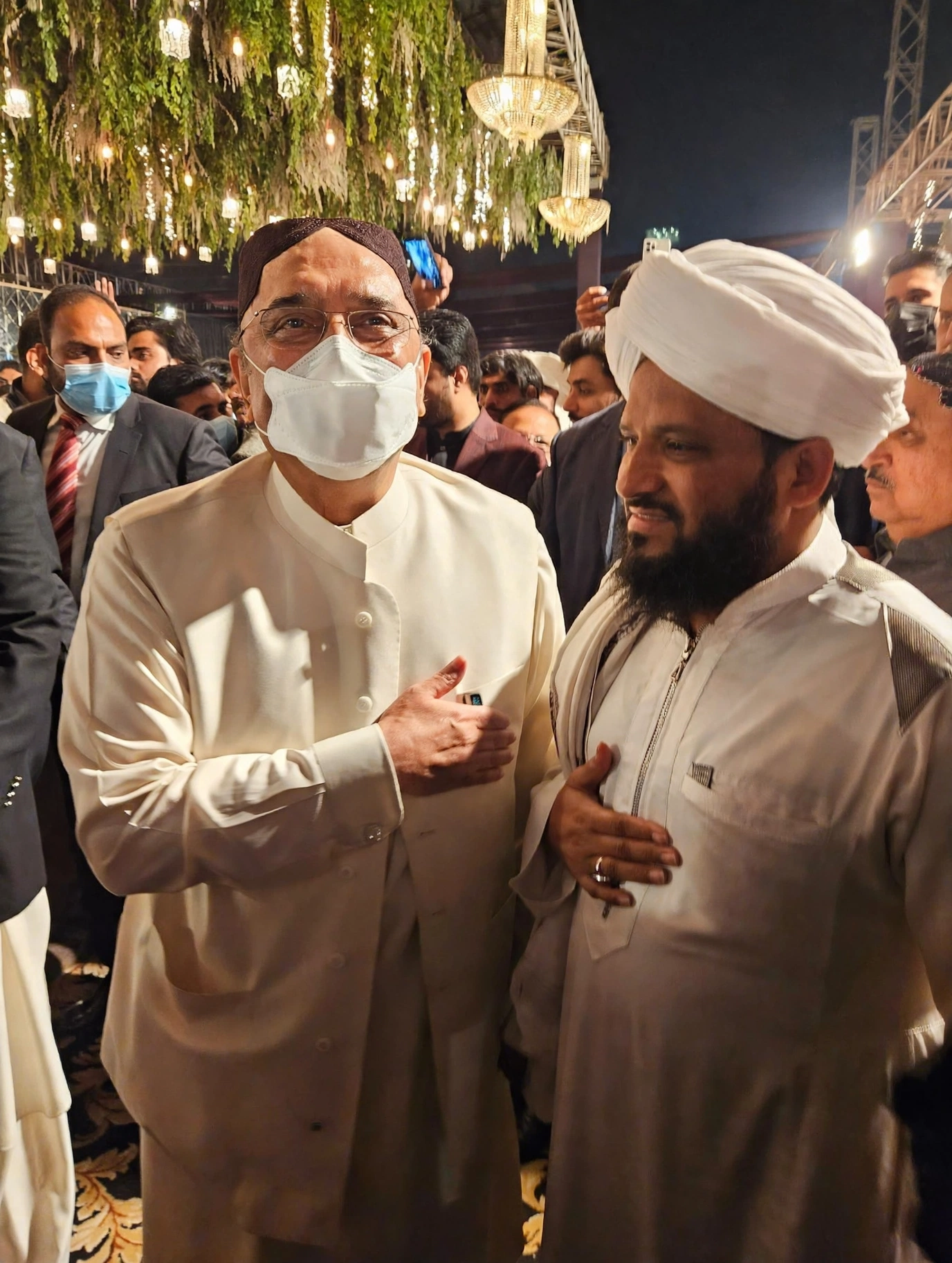 Syed Muhammad Ali Shah with President Asif Ali Zardari at a wedding ceremony